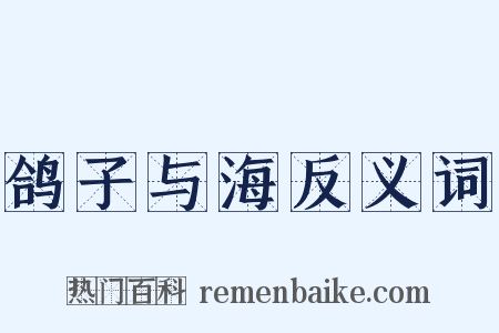 鸽子与海反义词是什么意思的图片